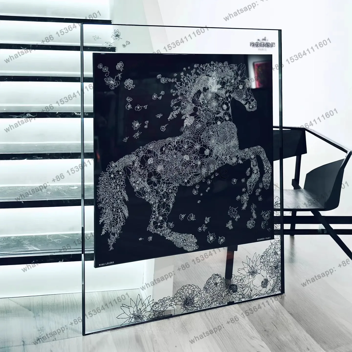LJY silk scarf decorative painting light luxury high sense modern simple French style