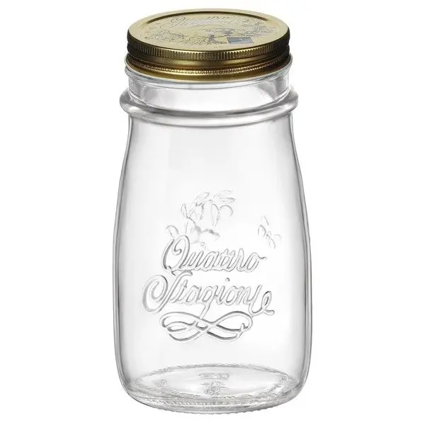 Glazen fles met smoothiedop van 410 ml