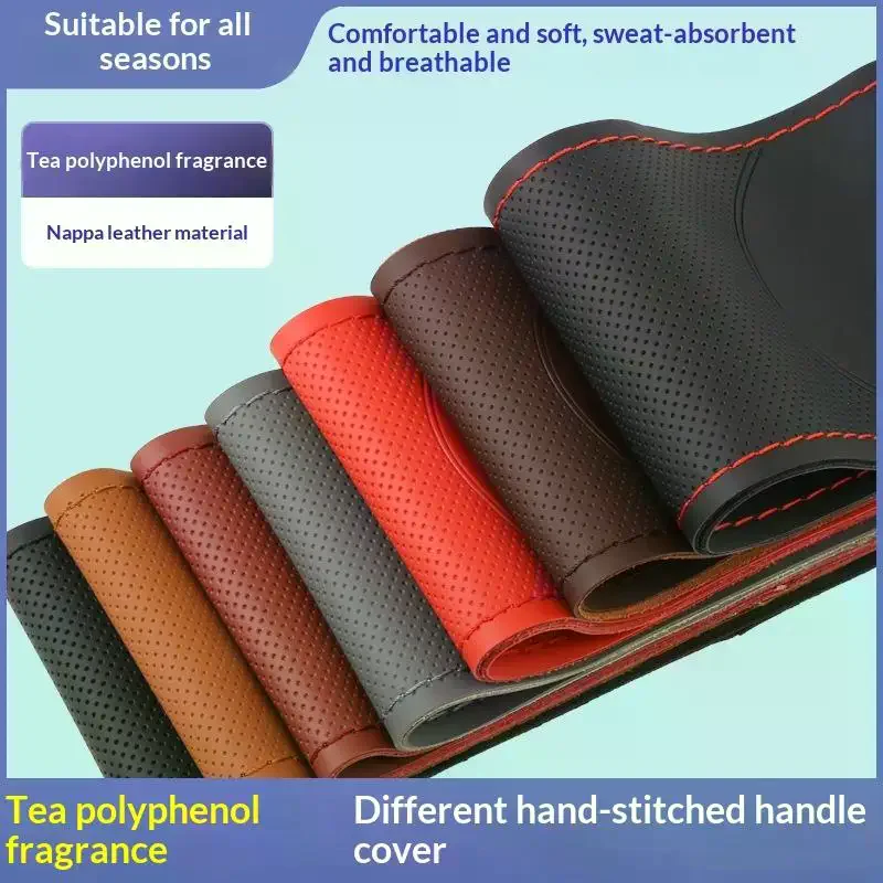 Hand Sewn Car Steering Wheel P - Car Steering Wheel Cover Anti Slip Breathable 评论和价格