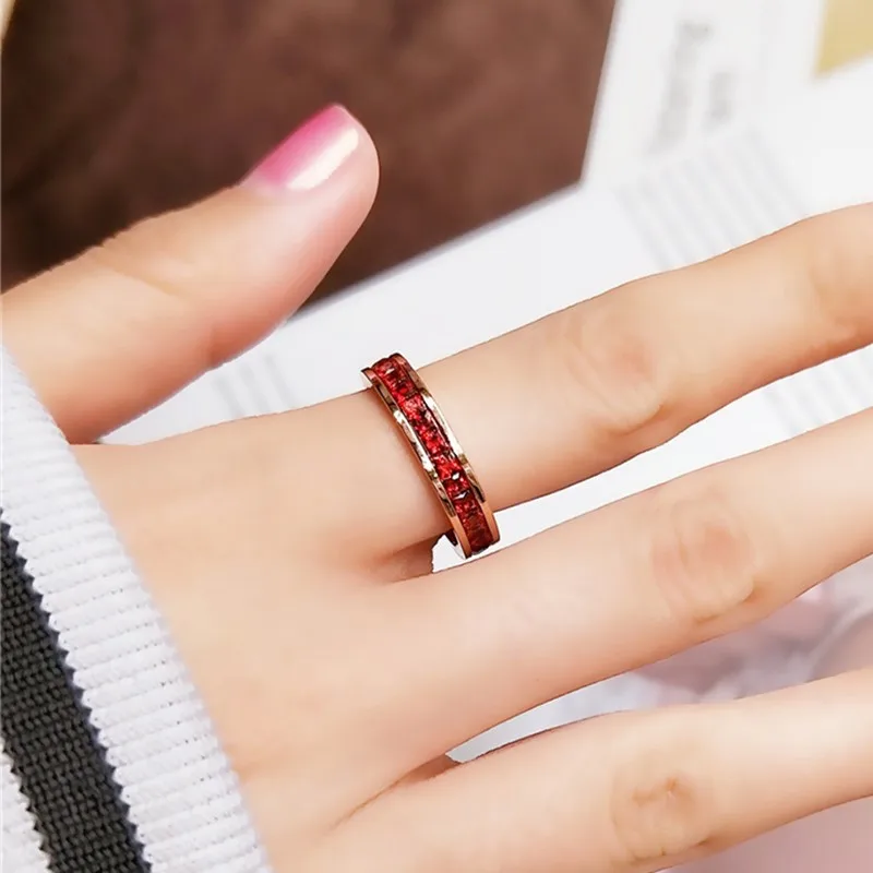 Women's Stackable Colorful CZ Eternity Ring, Wedding Band