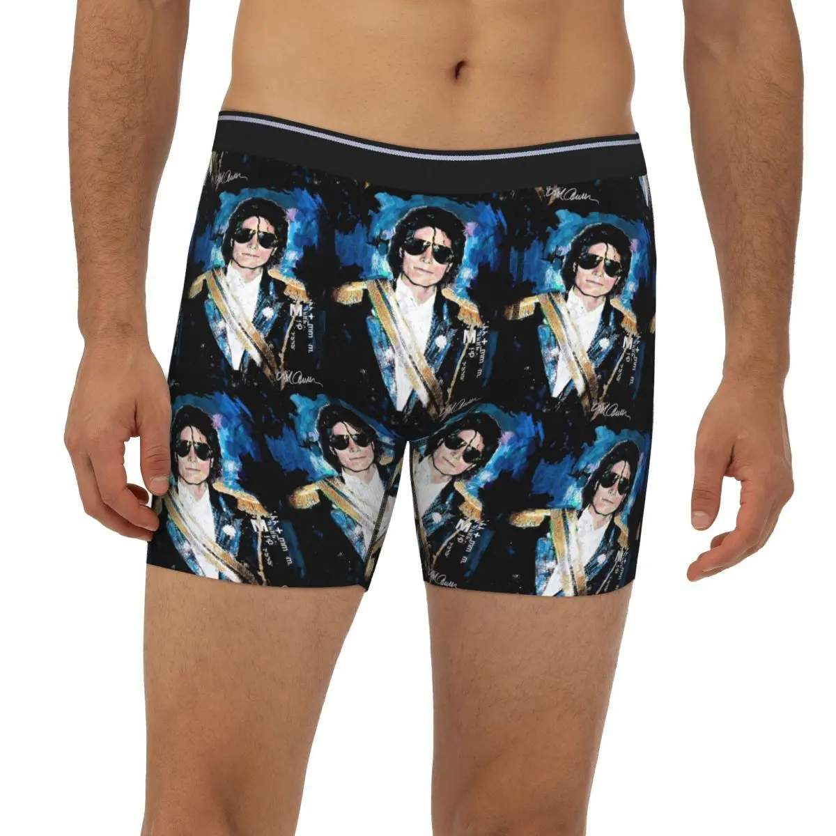 

Майкл 1984 Грэмми Джексон поп-арт портрет длинные трусы-боксеры короткие мужские трусы нижнее белье для Homme мужской подарок бойфренду