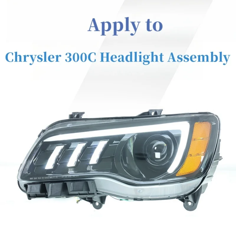 

Car Lights Fit For Chrysler 300C Headlight Assembly Modified LED Lens Daytime Running Lights Flowing Turn Signals Accessories