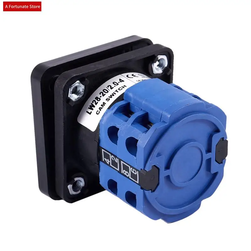 

4X8 клемм, 5 позиций, поворотный кулачковый переключатель главного управления, 20 А, черный + синий-A78G