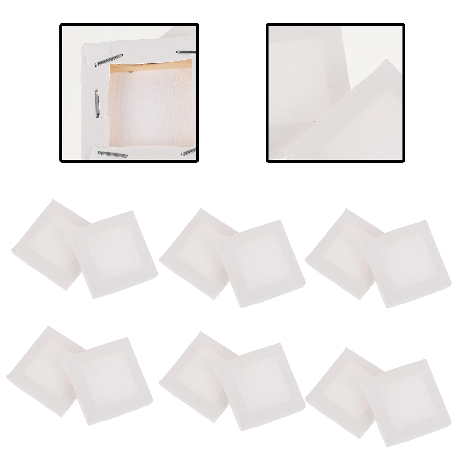 

12 Pcs Mini Canvas Frame Poster Small White Board DIY Painting Boards Blank Oil Drawing Supplies Child