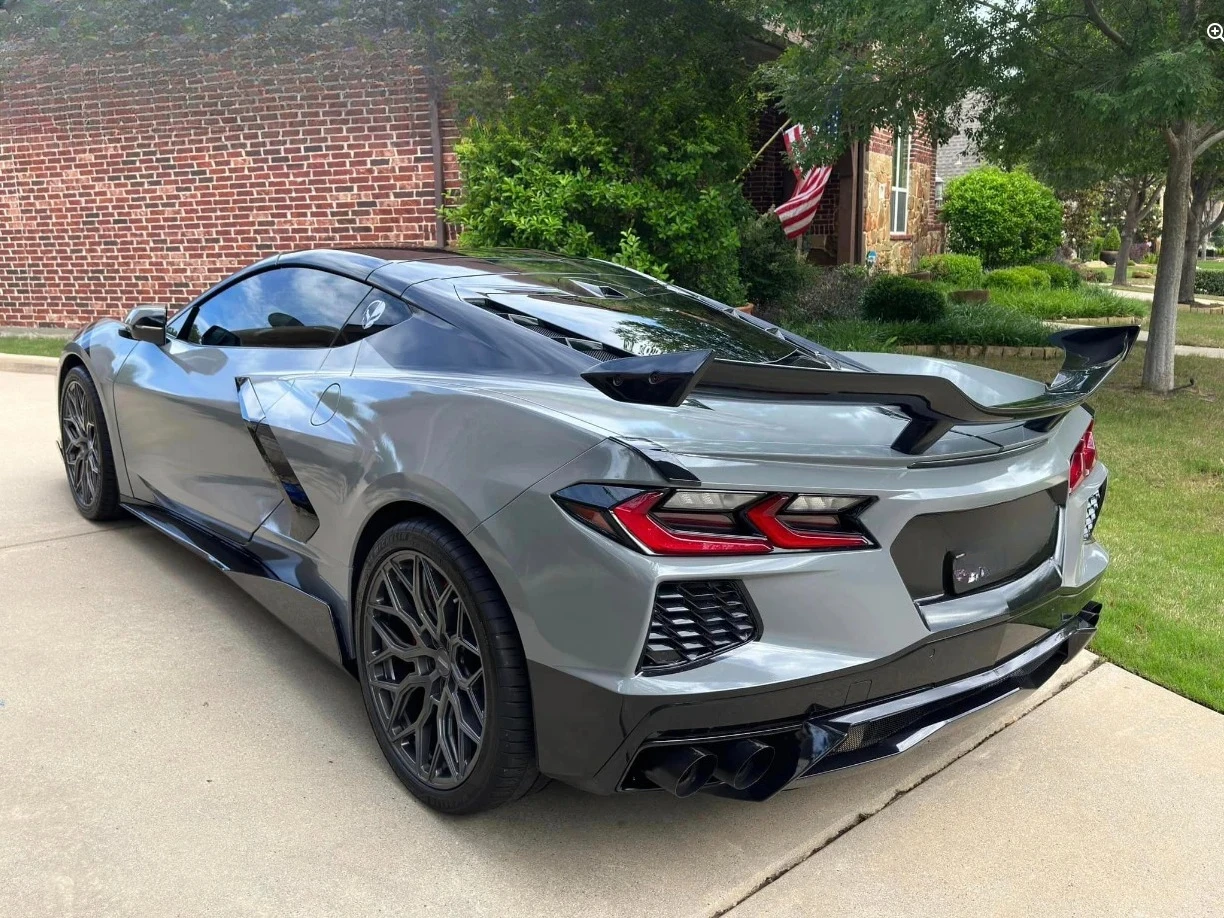 Z06 Style for Chevrolet Corvette C8 Z51  Carbon Fiber  Rear Spoiler Wing  Root Spoiler Wing Body Kit