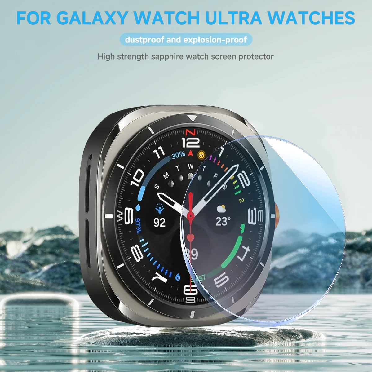 Tempered Glass for Samsung Galaxy Watch 7/6 40mm 44mm HD Screen Protector Film Anti-Scratch for Galaxy Watch Ultra 47mm 6Classic