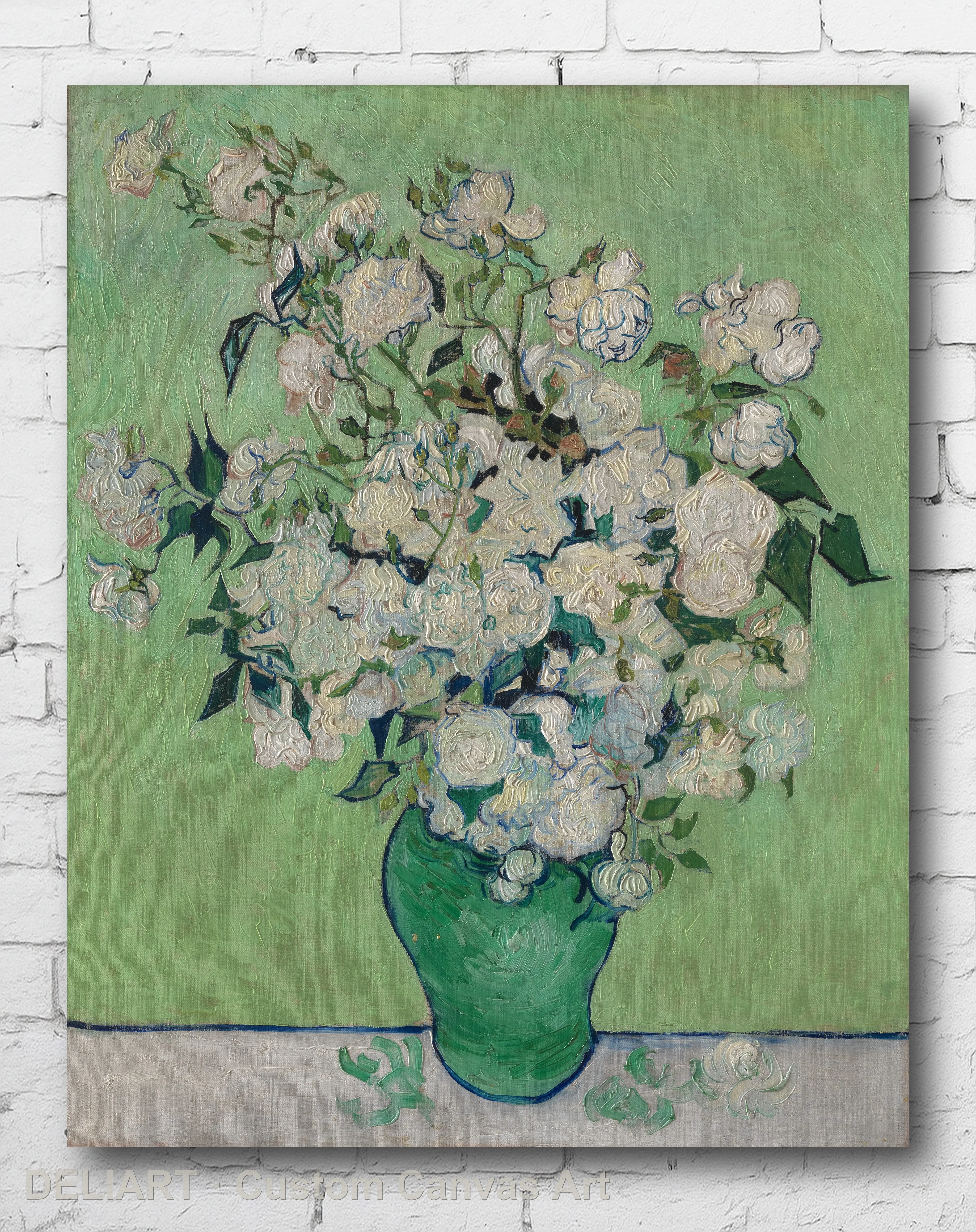 

Roses by Vincent van Gogh - Impressionist Fine Art Canvas Wall Art Poster Print Vintage Home Decor Unframed