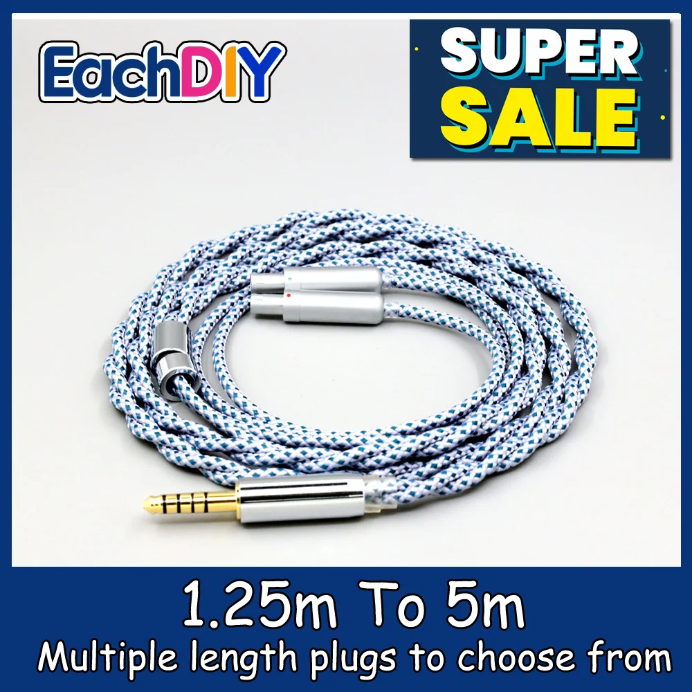 

99% Pure Silver Mix Graphene OCC Shield Earphone Cable For Sennheiser HD800 HD800s HD820s HD820 Dharma D1000 Headphone LN008652