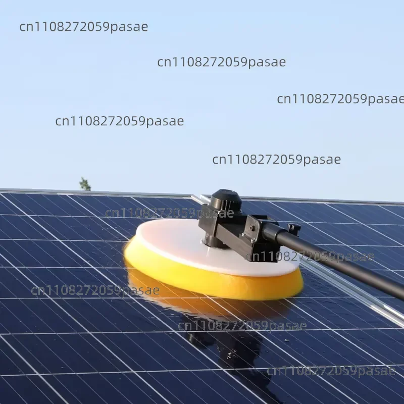

Single-disc Solar Cleaning Equipment Kit, Electric Soft-bristle Solar Panel Cleaning Brush with Telescopic Rod