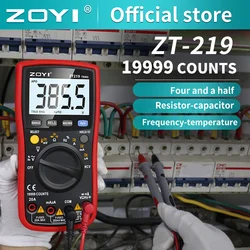 ZOYI ZT219 Digital Multimeter 19999 Analog Tester True RMS Professional Multimetro DIY Transistor Capacitor NCV Testers Lcrmeter