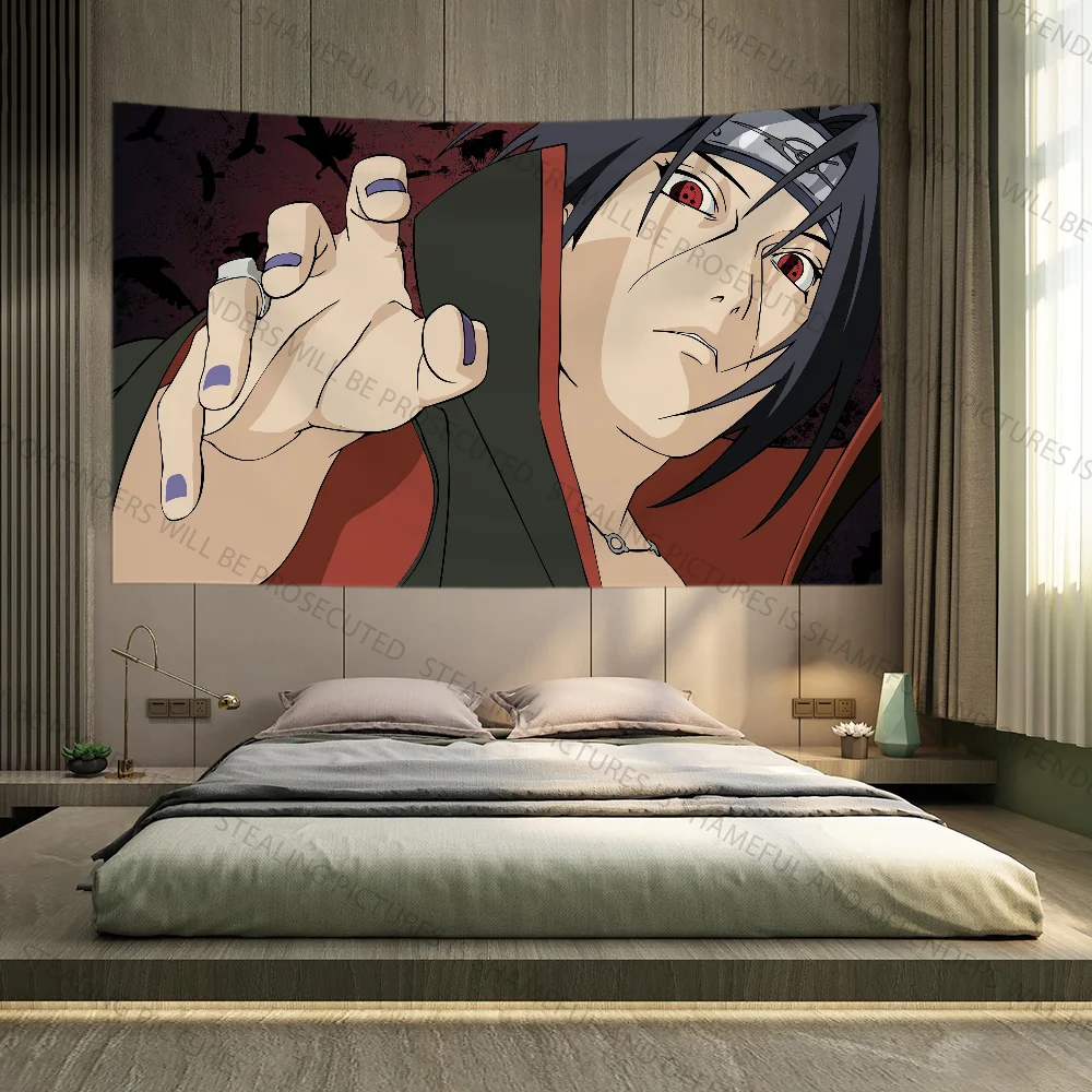 Anime U-Uchihas I-Itachis Tapestry Decoration Party Background Hanging Cloth Bedroom Tapestry Room Decor Aesthetic