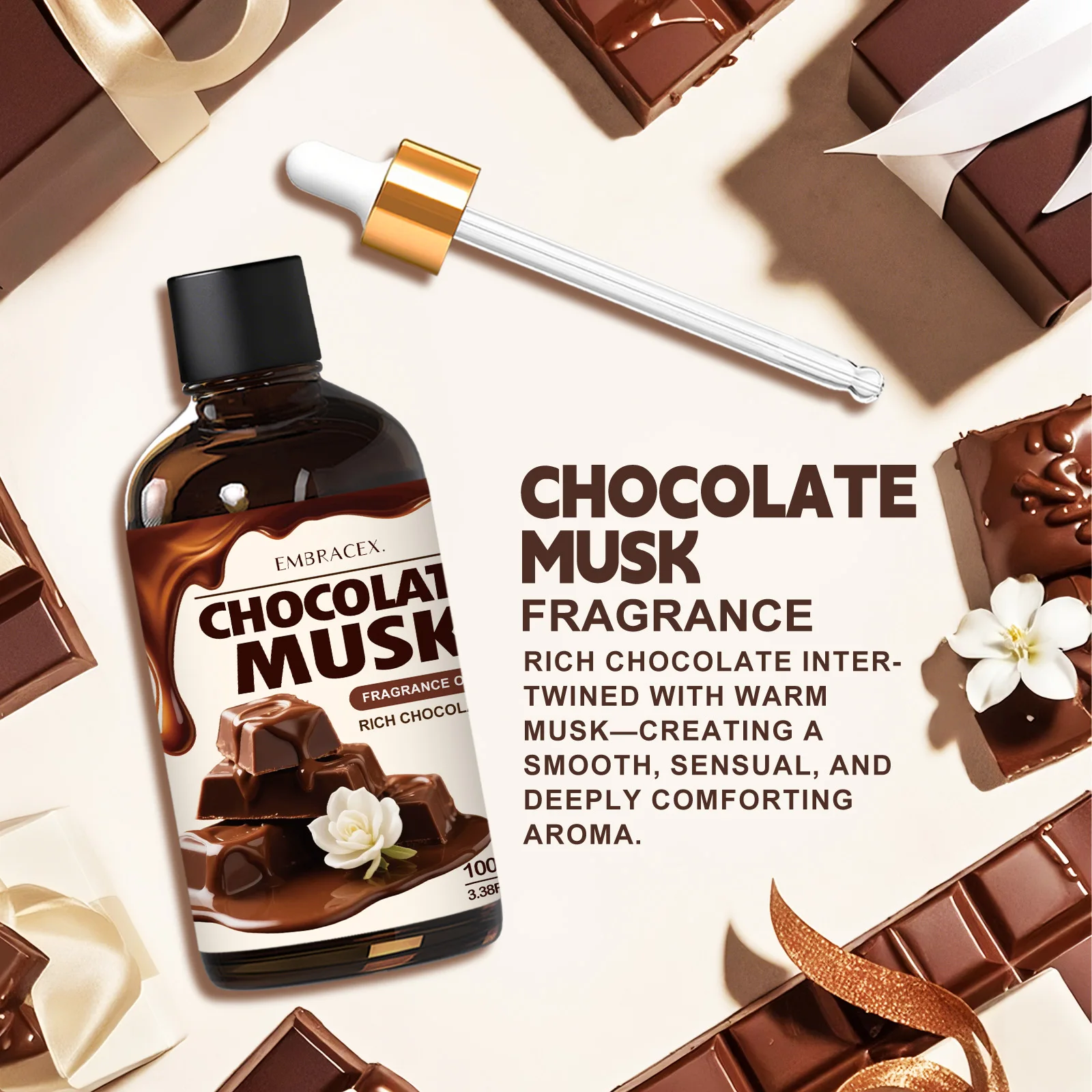 100ml Chocolate Musk Fragrance Oils Reed Diffuser Oil Long-Lasting Fragrance For Gift To Friends