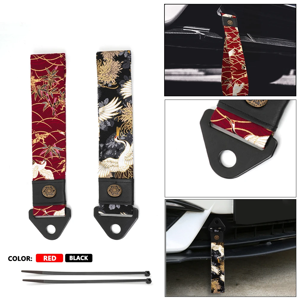 Free Shipping 28cm JDM Style Tow Strap Racing Katana Car Tow Strap/tow Ropes/Hook/Towing Bars Polyester Without Screws and Nuts