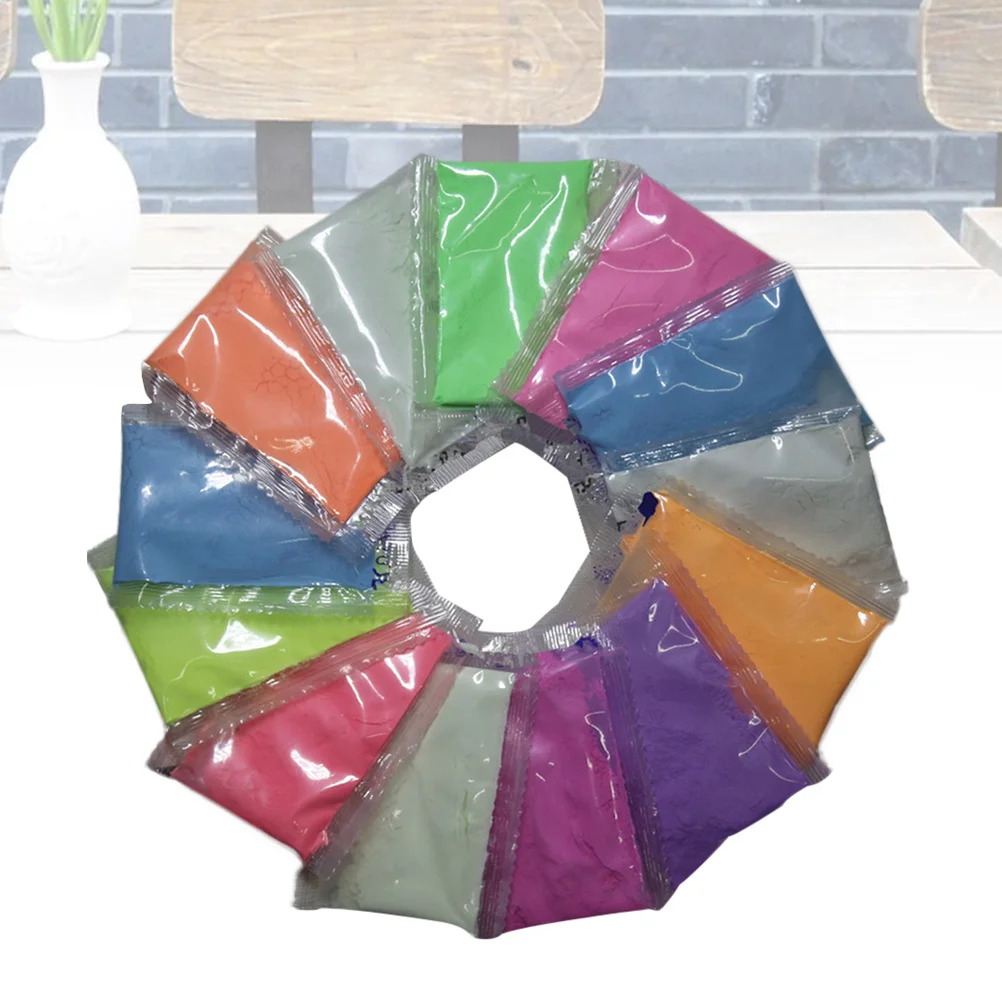 8 Stück wasserdichtes, leuchtendes Nagel-Glitzer-Puder, Nachtlicht, fluoreszierendes Nail-Art-Puder, nicht radiierend, für Make-up