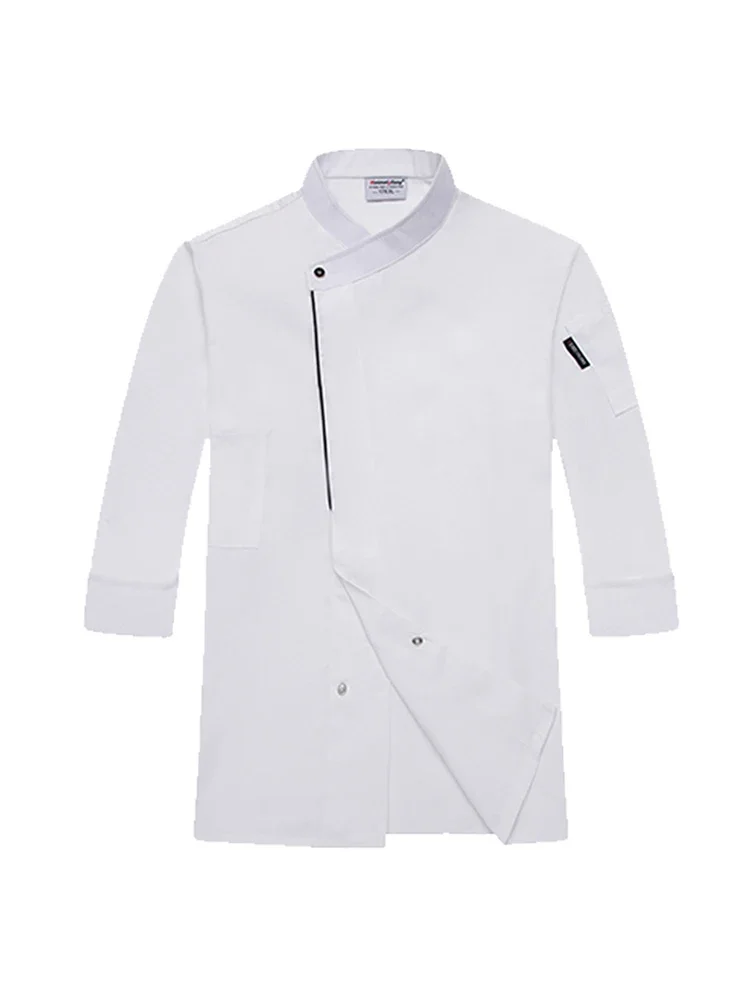 Restaurante Chef Jacket for Men, Tops de manga comprida, Roupas para Hotel, Café, Cozinha, Vestuário de trabalho, Padaria, Cozinhar, Uniforme Fast Food