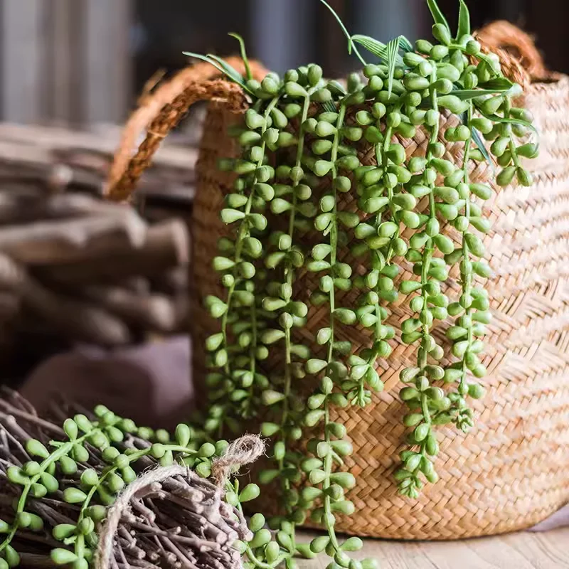 Artificial Succulents Hanging Plants Fake Potted String of Pearls Succulent  Plants for Home Garden Indoor and Outdoor Decoration - AliExpress 15