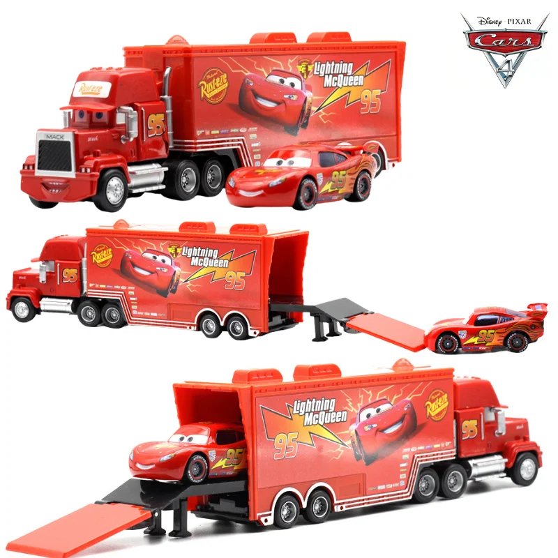 

Disney Pixar Cars And Truck Set Collection Car Toy Lightning Mcqueen Uncle Mack Model Truck Racing Car for Christmas Gift---