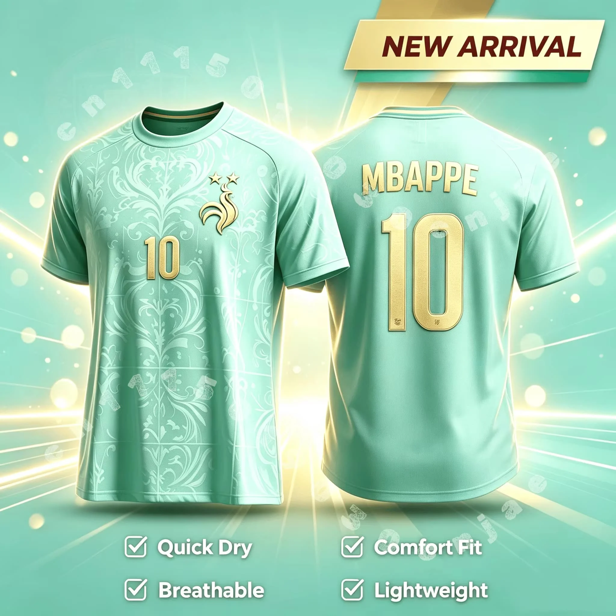 2026 Frankreich Fan-Edition Trikot_T-Shirt_ Mbappé # 10, Dembélé # 7 — Sport-T-Shirt für Kinder, Erwachsene, Männer, Frauen, Sport- und Freizeitoberteile – Detail 16