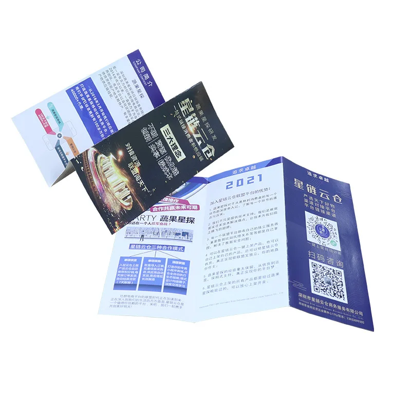 custom.Custom paper printed instruction folding leaflet die cut brochure manual