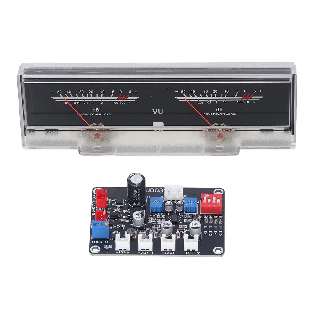 1 Pc Dual-channel Analog VU Meter With Driver Board Kit, Power Adjustment, And Backlit DB Panel Display Tool Accessories