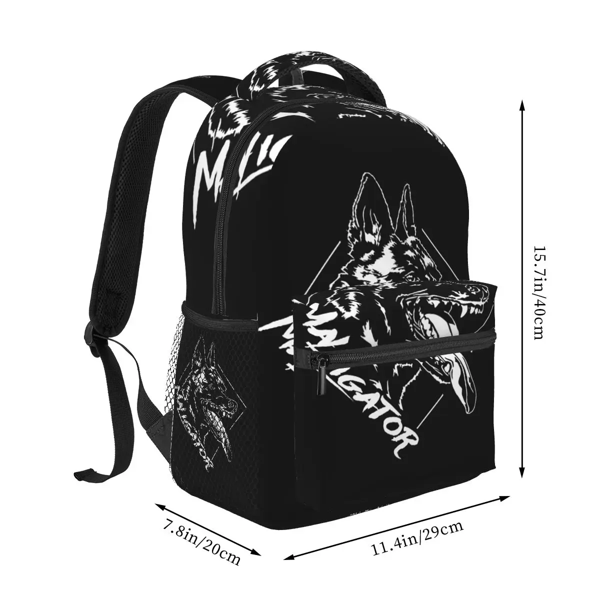Maligator Belgian Shepherd Dog Malinois Portrait Backpacks Boys Girls Bookbag Children School Bags Travel Rucksack Shoulder Bag