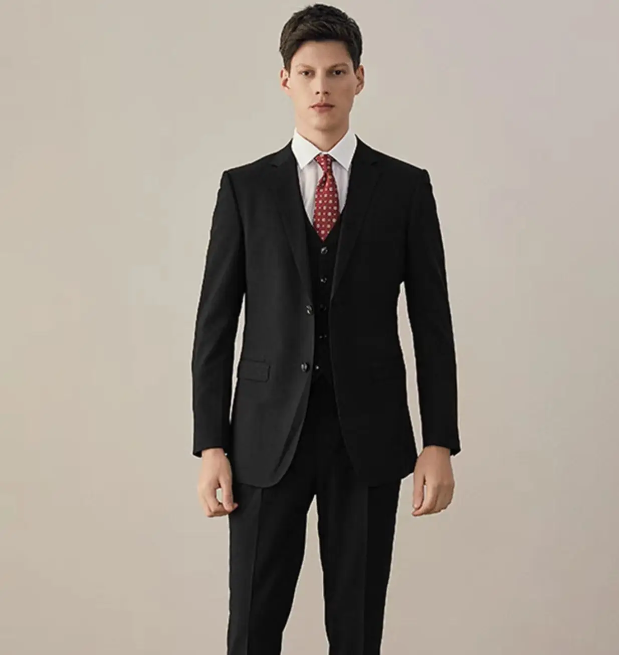 

Y146High-end gray suit men's suit men's groom wedding dress formal business casual slim British style formal dress