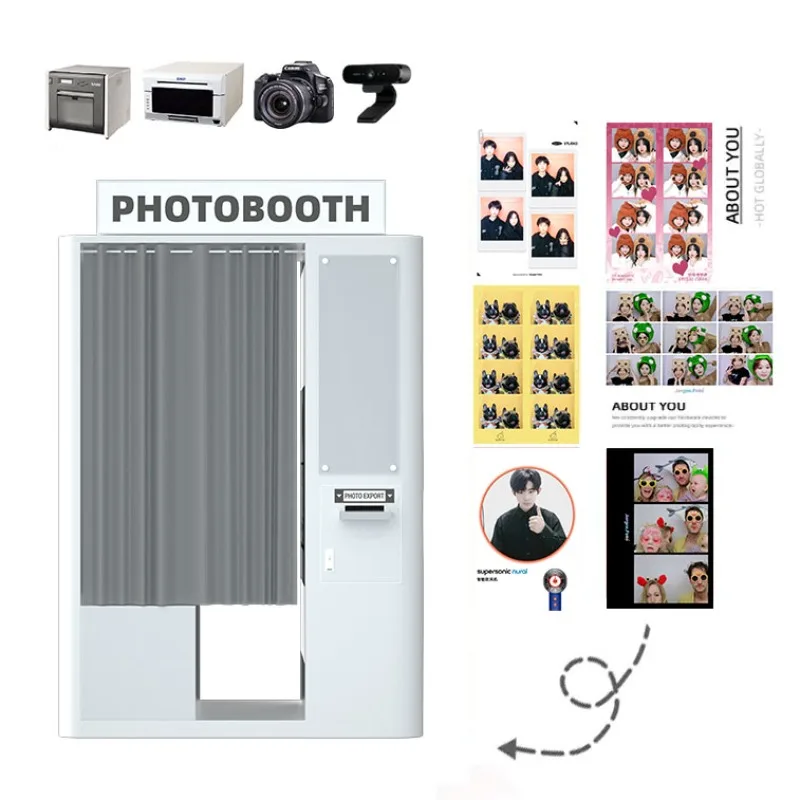 Instant Print Digital Camera Photo Booth Machine Kiosk Smartphones iPad Wi-Fi Enabled Self-Service Print