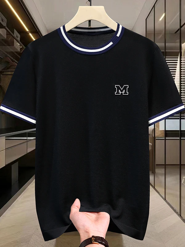 

Мужской вязаный свитер на осень-зиму с круглым вырезом, в стиле колор-блок, базовый слой, повседневный американский стиль