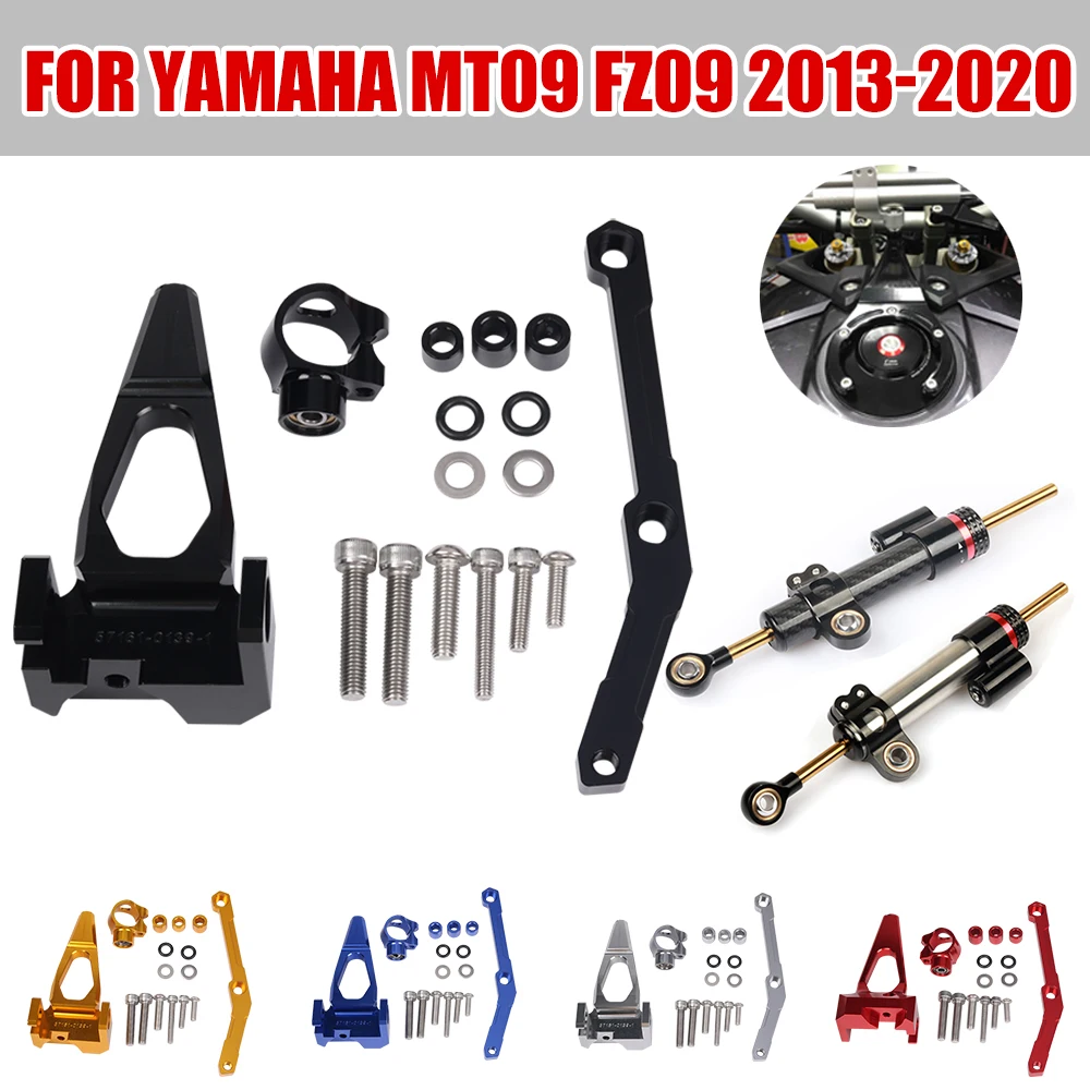 

For YAMAHA MT-09 MT09 FZ-09 FZ09 2013 - 2020 Motorcycle Accessories Stabilizer Steering Damper Mounting Bracket Mount Kit Parts