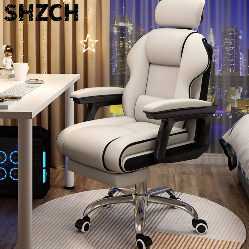Ergonomic Reclining Gaming Chair Horizontal Stretch 4Point Fixation One-Button Recline Armrest Comfortable Seat Bedroom Office