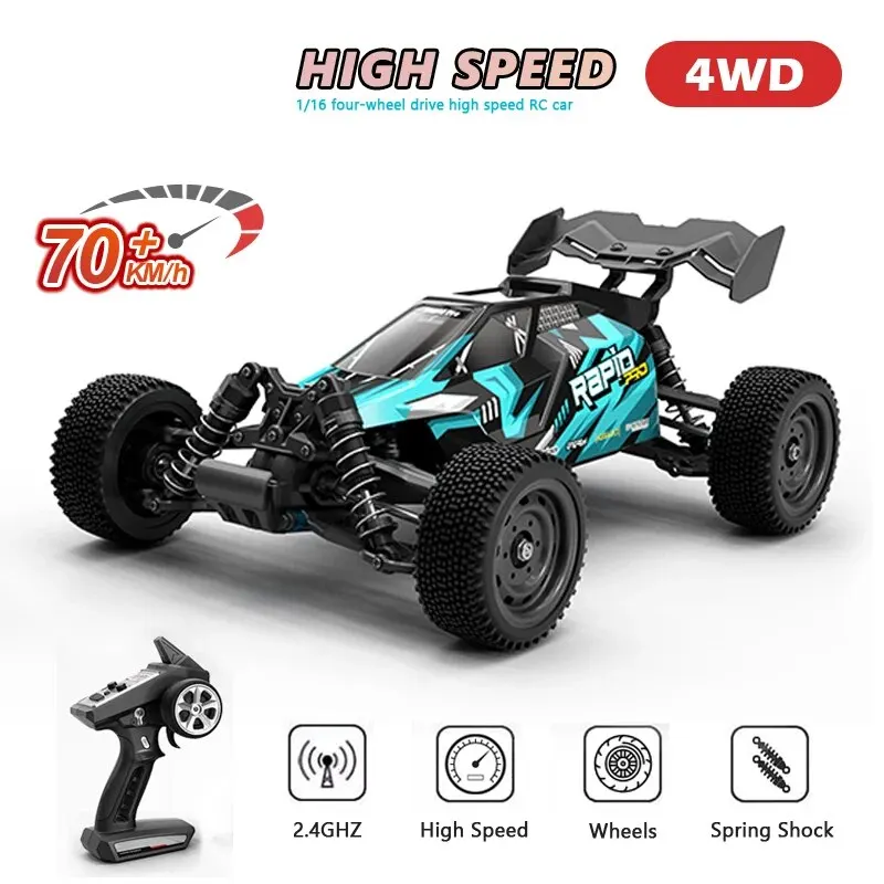 1:16 4WD Brush Or Brushless RC Racing Car 4X4 High Speed Off-Road Cars 50KM/H Or 70KM/H 2.4G Remote Control Toys Boys Girls Gift