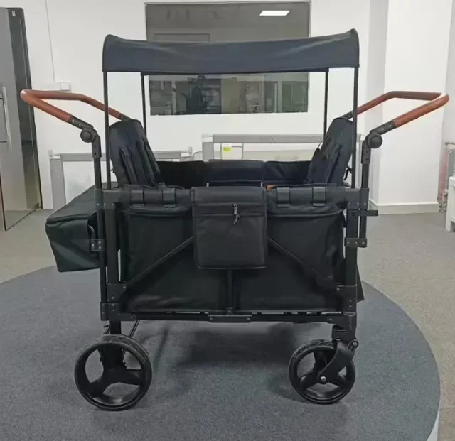 4-Seat Stroller Folding Wagon with Canopy for Kids - Perfect for Camping, Beach and Travel, Fast Delivery