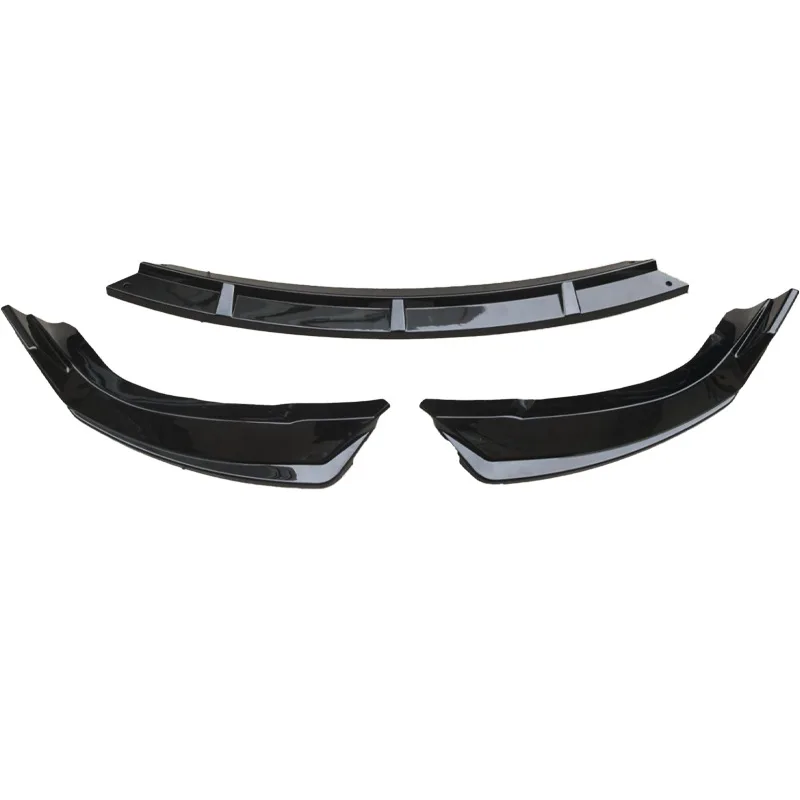 Front Bumper Lip Splitter Spoiler For Tesla Model X 2017-2020 ABS Black Carbon Fiber Look Lower Chin Small Body Kit Drill Mount - view 4