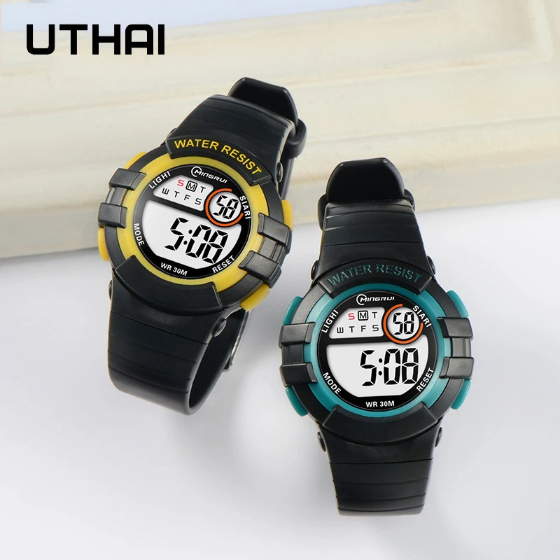 UTHAI C04 Kids\'s Electronic Watch Alarm Clock Waterproof Swimming Sports Primary And Secondary School Student Wristwatches