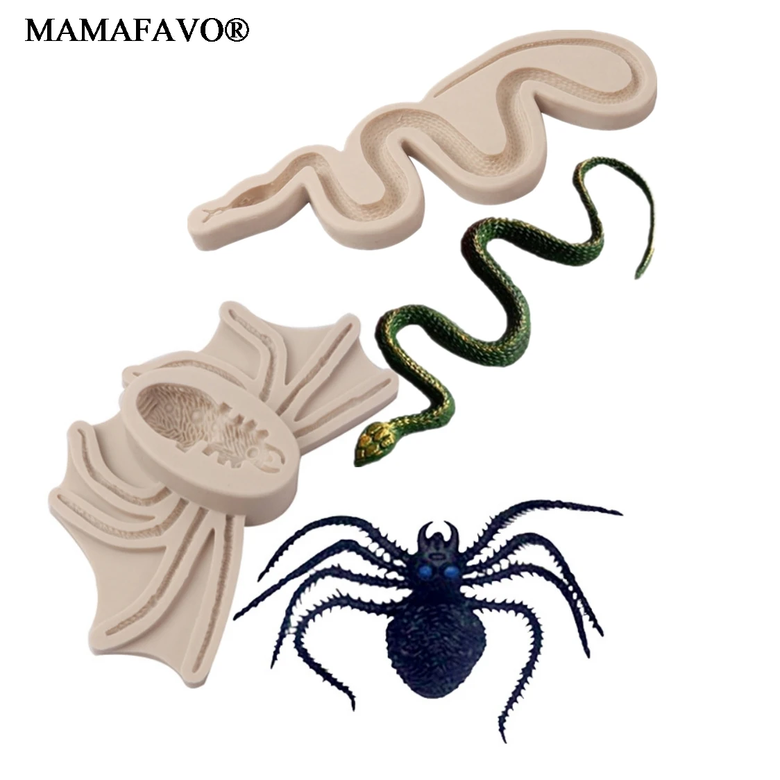 Spider Snake Shape Silicone Mold Kitchen Resin Baking Tool DIY Pastry Cake Fondant Mould Dessert Chocolate Lace Decoration M410