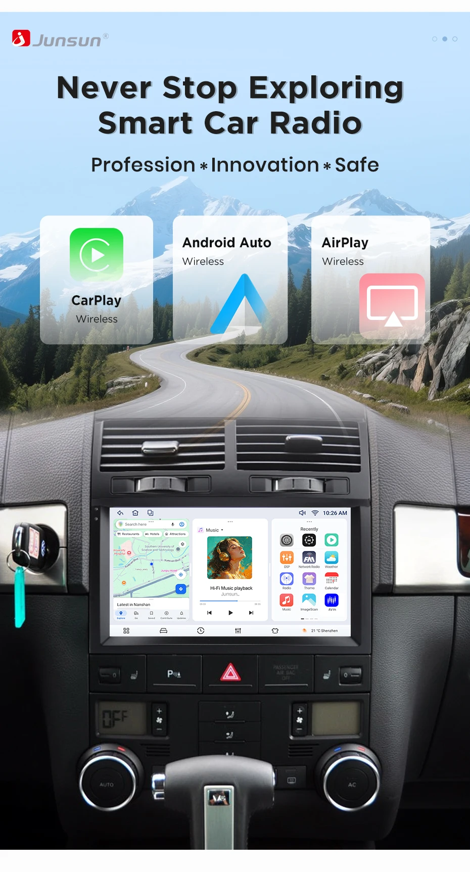 Android Autoradio für Volkswagen Touareg 2002-2010 Multimedia System DSP SWC RDS GPS FM BT