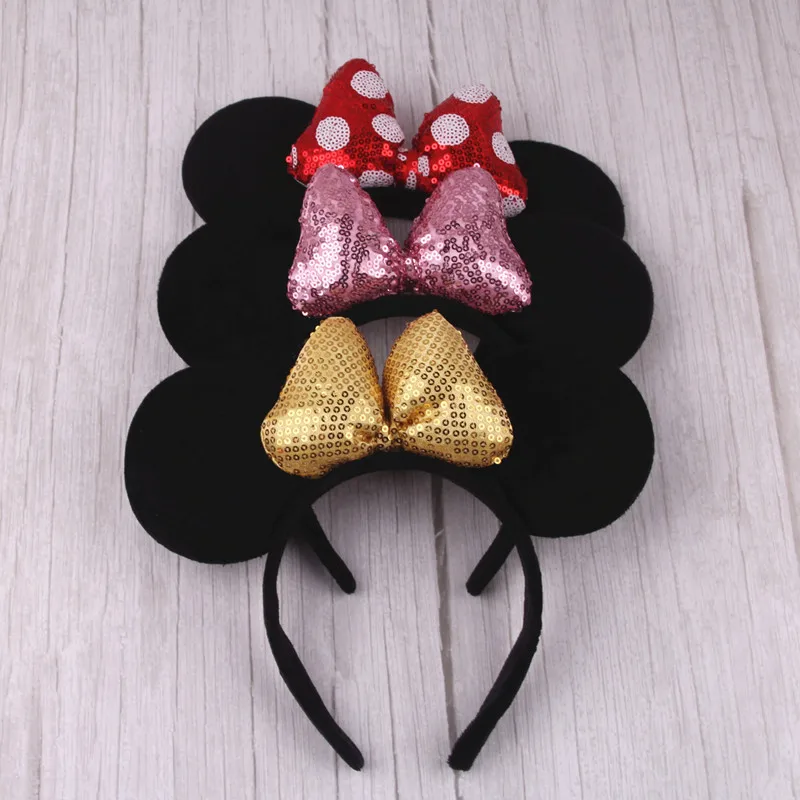 Big Size Classic DOT Bow Cute Mouse Ears Headband Women Party Girl Hairband Hot Festival New Park Trip DIY Hair Accessories view 4