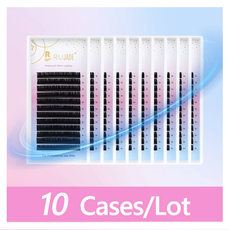 

10 Trays Soft Matte Black Cashmere 8-20mm Eyelash Extension Supplies Premium Faux Mink Individual Lashes Classic Silk Lash Cilio