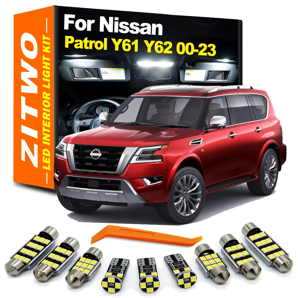 ZITWO For Nissan Patrol Y61 Y62 2000 2012 2013 - 2017 2018 2019 2020 2021 2022 LED Interior Reading Dome Light Kit Accessories