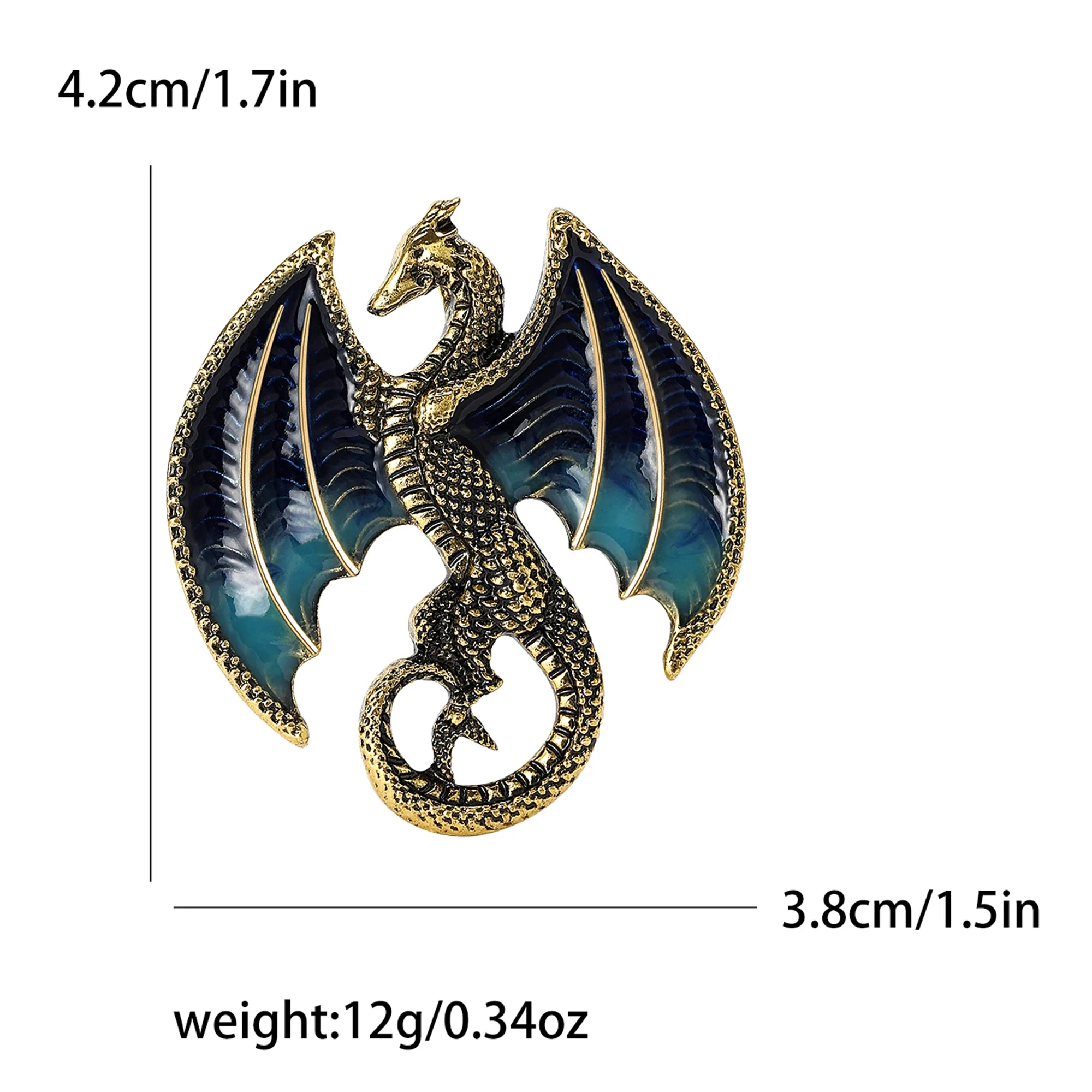 Broche Dragon ailé géant en émail pour femmes, unisexe, strass, pour événement, fête, sac à dos, décoration, accès aux vêtements, nouvelle collection