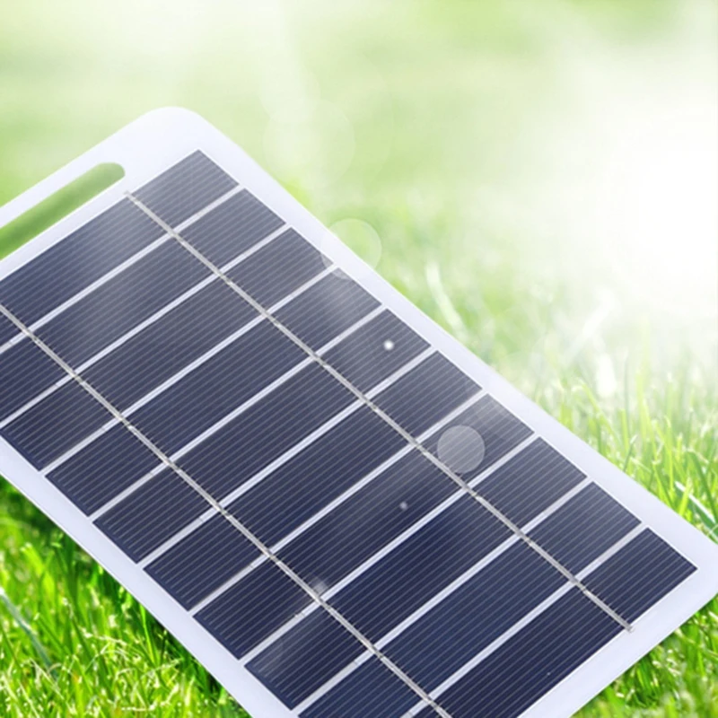 Panneau solaire portable avec USB, stabilisateur de charge sûr, chargeur de batterie, alimentation extérieure pour le camping, 2W, 5V