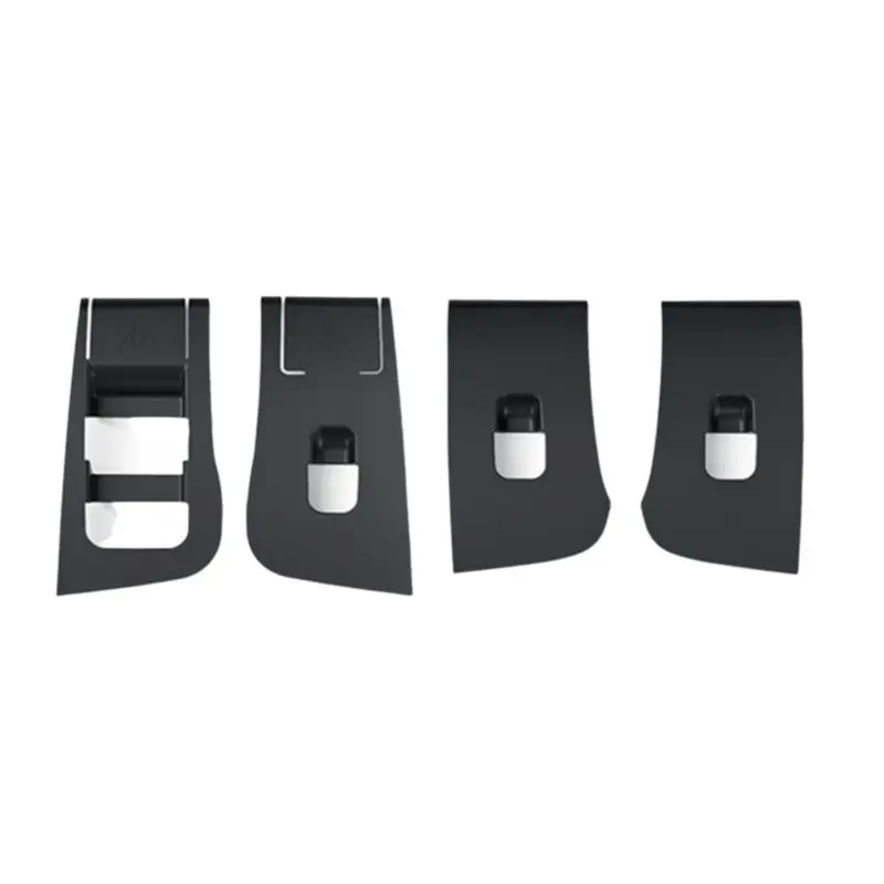 Classy-Car Window Glass Lift Switch Panel Cover Window Control Button Silicone Frame For Tesla Model Y Juniper 2025 Black
