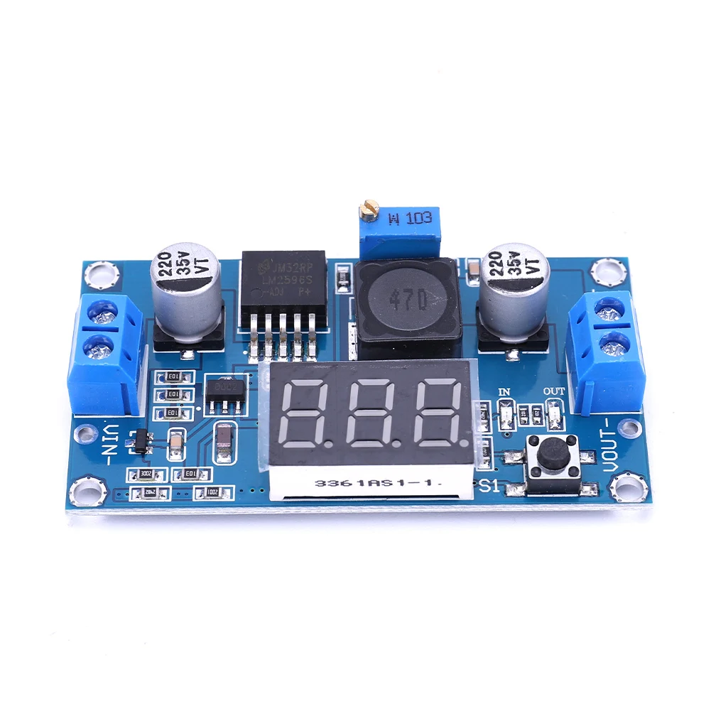 

LM2596 DC-DC Step-Down Module With Display Variable Volt Regulator Input 25V-40V Output 1.25V-37V Power Supply Module Adjustable