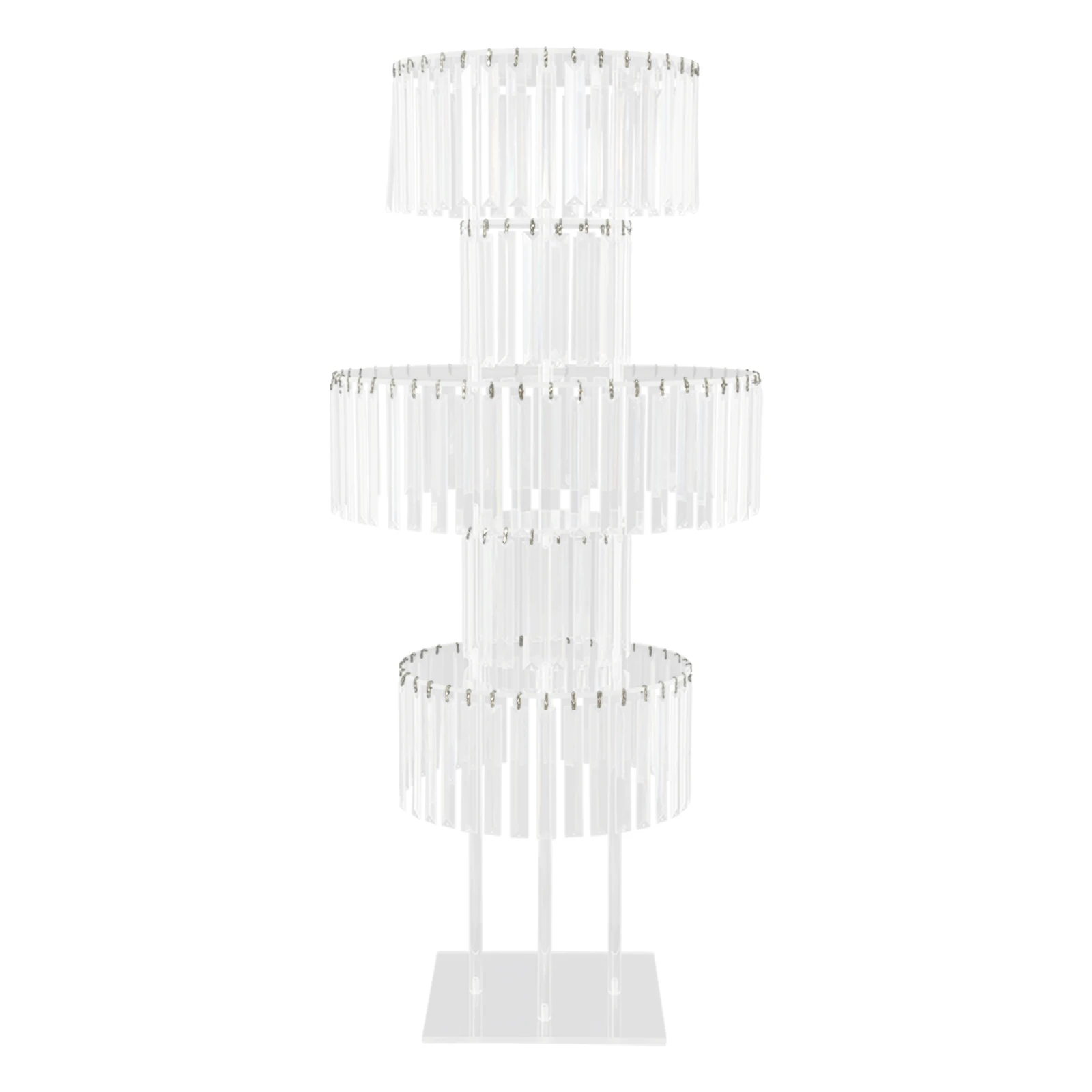 5 Tier Crystal Flower Stand Elegant Wedding Reception Party Display Rack Home Decor Freestanding