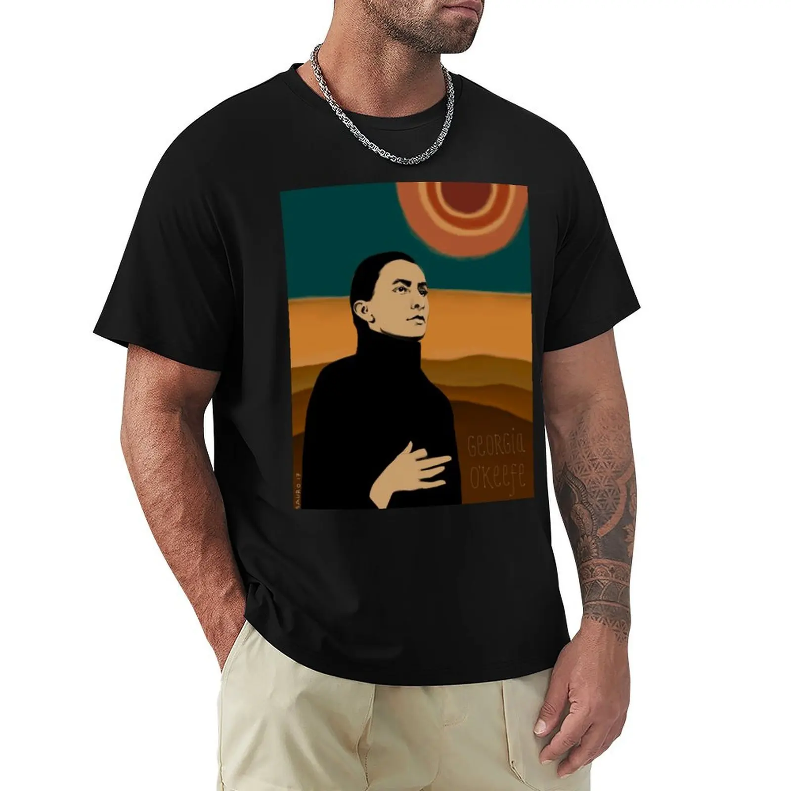 

Georgia O'Keefe T-Shirt Work Utility Casual Tee Shirt