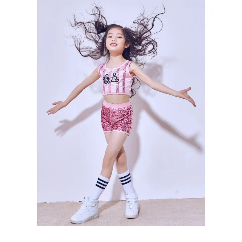 Roupas de Dança Hip Hop feminino, Trajes de Baile, Ternos Dançantes, Camisa Manga Comprida Infantil, Dancewear, Moletom Moderno, Streetwear