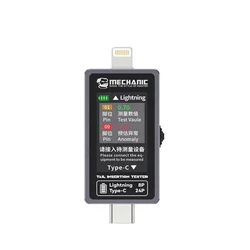 MECHANIC T-824 Tail Insertion Tester Tail Insertion Detector Type-C Lightning Interface for Mobile Phone Repair Tools