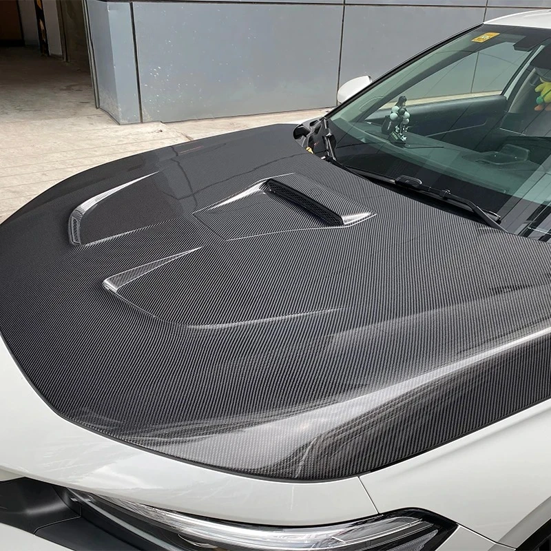 

RR Style Carbon Fiber Front Engine Cover For Honda For Civic 11th Gen New Condition Carbon Front Hood Bonnet