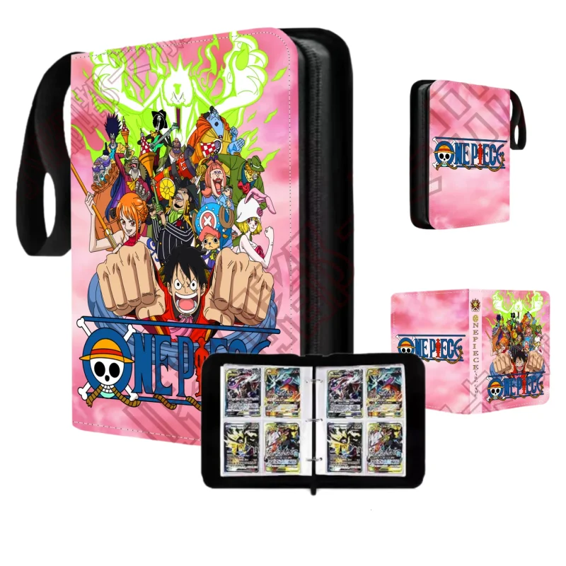 

One Piece Monkey D. Luffy Roronoa Zoro Binder Game Card Collection Book Photo Album Zipper Card Holder Animation Peripheral Gift