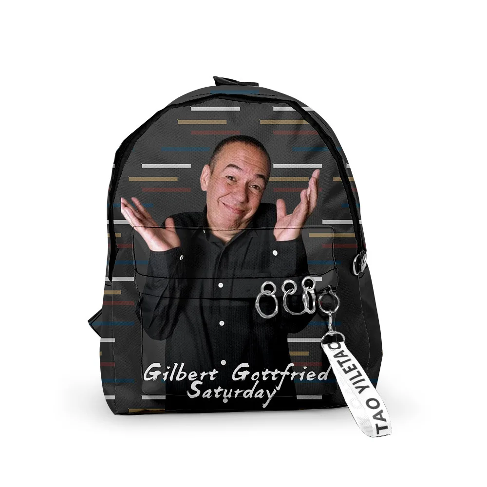 Harajuku Beliebte Gilbert GOttfried Schultasche Niedliche kleine Reisetaschen 3D-Druck Oxford Wasserdichter Schlüsselanhänger Notebook-Rucksack